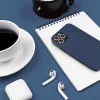 Forcell Soft tok - Apple iPhone 13 Pro Max (6.7) kék MATT szilikon tok