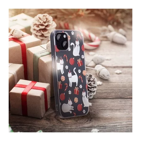 Forcell Winter - Samsung A525 / A526 / A528 Galaxy A52 4G / 5G / A52s (2020) vékony szilikon tok (christmas cat)