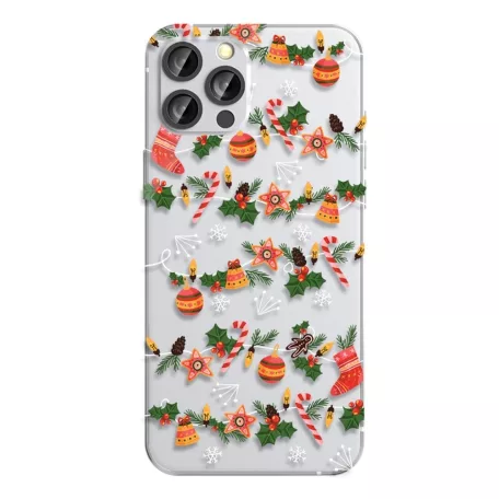 Forcell Winter - Samsung A125 Galaxy A12 vékony szilikon tok (christmas chain)