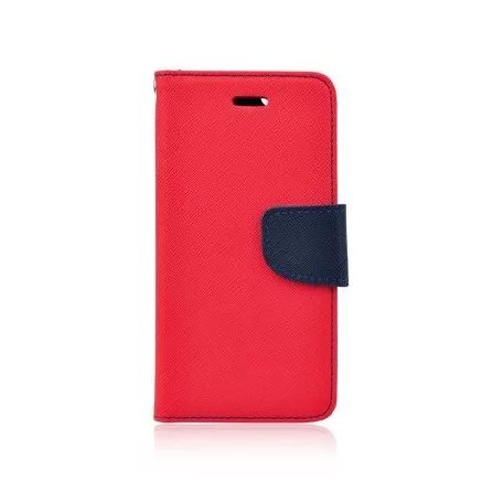 Fancy Samsung Samsung A136 Galaxy A13 5G / A047 Galaxy A04S oldalra nyíló mágneses könyv tok szilikon belsővel piros - kék