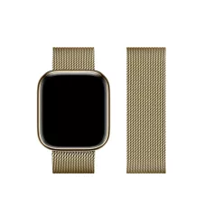   Forcell F-DESIGN Apple Watch 42mm/ 44mm/ 45mm/ 49mm fém óraszíj arany