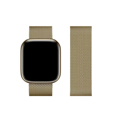 Forcell F-DESIGN Apple Watch 42mm/ 44mm/ 45mm/ 49mm fém óraszíj arany