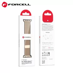   Forcell F-DESIGN Apple Watch 42mm/ 44mm/ 45mm/ 49mm fém óraszíj arany