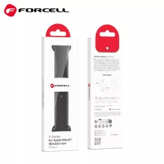   Forcell F-DESIGN Apple Watch 42mm/ 44mm/ 45mm/ 49mm szilikon óraszíj fekete