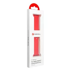   Forcell F-DESIGN Apple Watch 42mm/ 44mm/ 45mm/ 49mm szilikon óraszíj piros