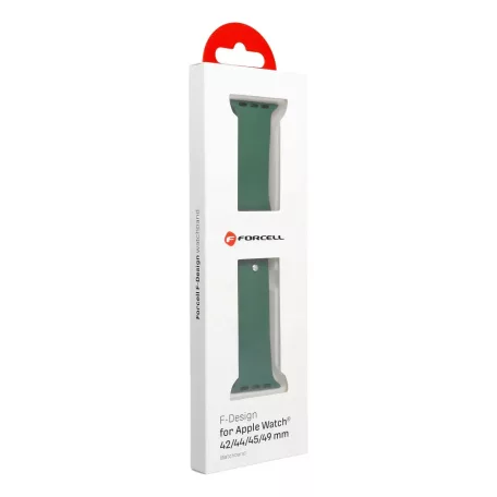 Forcell F-DESIGN Apple Watch 42mm/ 44mm/ 45mm/ 49mm szilikon óraszíj zöld