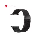 Forcell F-DESIGN Apple Watch 42mm/ 44mm/ 45mm/ 49mm fém óraszíj fekete