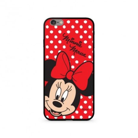Disney prémium szilikon tok edzett üveg hátlappal - Minnie 008 Huawei P30 piros (DPCMIN33423)
