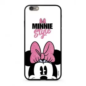   Disney prémium szilikon tok edzett üveg hátlappal - Minnie 050 Huawei P40 Pro fehér (DPCMIN32121)