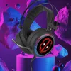Marvel fejhallgató - Deadpool 001 USB-s gamer fejhallgató RGB színes LED világítással, állítható mikrofonnal (MHPGDPOOL001)