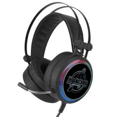   Marvel fejhallgató - Avengers 001 USB-s gamer fejhallgató RGB színes LED világítással, állítható mikrofonnal fekete (MHPGAVEN001)