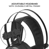 Marvel fejhallgató - Avengers 001 USB-s gamer fejhallgató RGB színes LED világítással, állítható mikrofonnal fekete (MHPGAVEN001)
