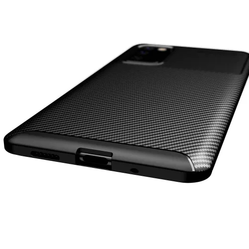 Apple iPhone 13 Pro (6.1) Carbon Fiber ütésálló szilikon tok kék