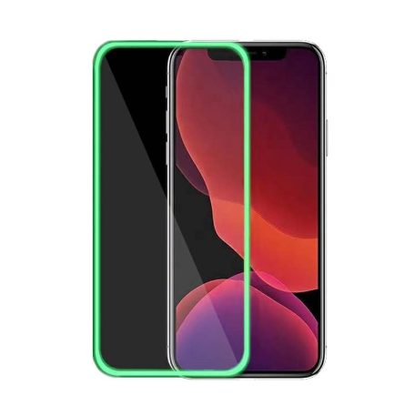 Fluoreszkáló Apple iPhone XR előlapi üvegfólia zöld