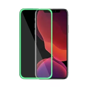   Fluoreszkáló Apple iPhone 11 Pro (5.8) 2019 előlapi üvegfólia zöld