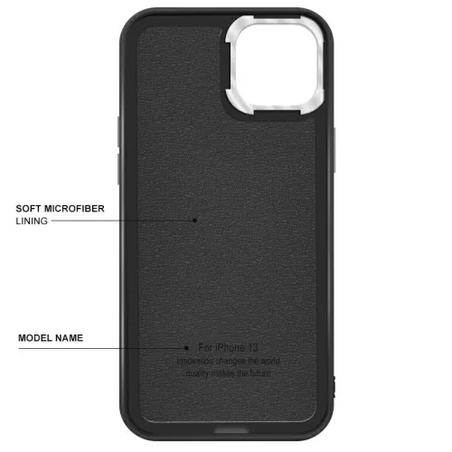 Ambi Case - Apple iPhone 13 Pro Max (6.7) fekete szilikon tok