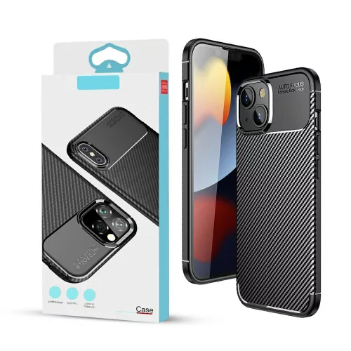 Carbon Armor Apple iPhone 13 Pro Max (6.7) vékony szilikon tok fekete