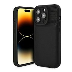   Cross Case - Xiaomi Redmi Note 12 Pro 5G fekete kameravédős szilikon tok