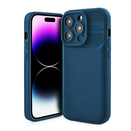 Cross Case - Xiaomi Redmi Note 12 Pro 5G kék kameravédős szilikon tok