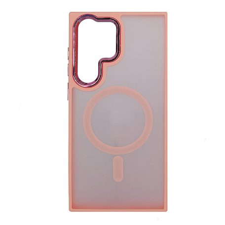 Magsafe Samsung S911 Galaxy S23 (2023) TPU/PC tok (vezetéknélküli töltéshez) pink