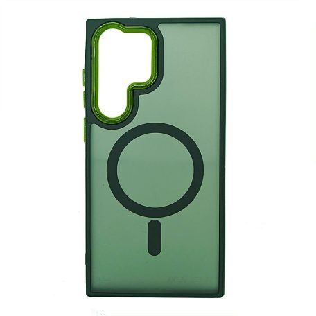 Magsafe Samsung S918 Galaxy S23 Ultra (2023) TPU/PC tok (vezetéknélküli töltéshez) zöld