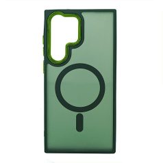   Magsafe Apple iPhone 13 (6.1) TPU/PC tok (vezetéknélküli töltéshez) zöld