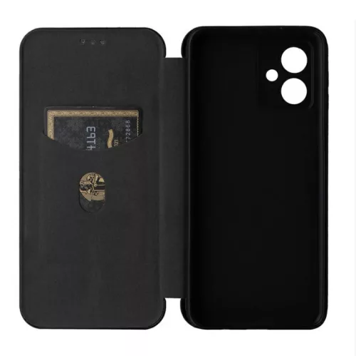 Enviro Fiber Samsung S911 Galaxy S23 (2023) oldalra nyíló mágneses könyv tok szilikon belsővel fekete