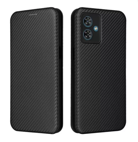 Enviro Fiber Samsung S911 Galaxy S23 (2023) oldalra nyíló mágneses könyv tok szilikon belsővel fekete