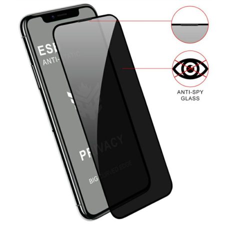 Privacy Anti-Static Apple iPhone 7 / 8 / SE2 kijelzővédő üvegfólia betekintés elleni védelemmel (9H)