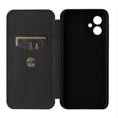   Enviro Fiber Samsung S921 Galaxy S24 (2024) oldalra nyíló mágneses könyv tok szilikon belsővel fekete