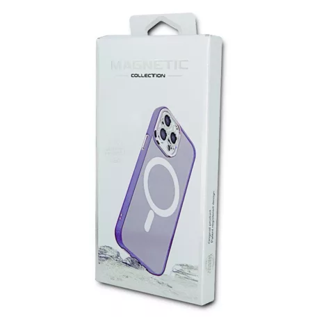 Magsafe Apple iPhone 16 (6.1) TPU/PC tok (vezetéknélküli töltéshez) ibolya