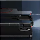 Mag Rim Case Apple iPhone 16 Plus (6.7) átlátszó TPU/PC MagSafe tok fekete kerettel