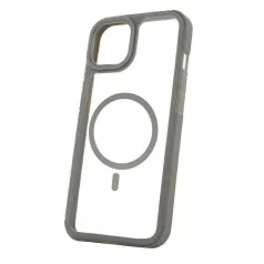   Mag Rim Case Samsung S921 Galaxy S24 (2024) átlátszó TPU/PC MagSafe tok szürke kerettel
