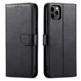   Marva Wallet Samsung A276 Galaxy A27 5G oldalra nyíló ökobőr könyvtok szilikon belsővel fekete