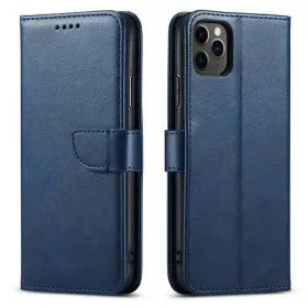  Marva Wallet Samsung A276 Galaxy A27 5G oldalra nyíló ökobőr könyvtok szilikon belsővel kék