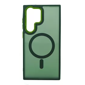  Magsafe Samsung Galaxy S25 Ultra TPU/PC tok (vezetéknélküli töltéshez) zöld