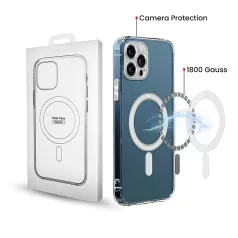   Magsafe Apple iPhone 17 Pro (6.3) TPU/PC tok (vezetéknélküli töltéshez) átlátszó