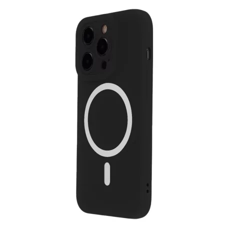 Silicon Mag Case Apple iPhone 16 (6.1) kameravédős szilikon tok fekete