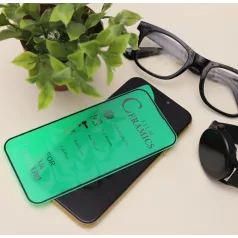   Xiaomi Redmi Note 14 4G / 5G 9D hajlított kerámia keménységű előlapi üvegfólia fekete