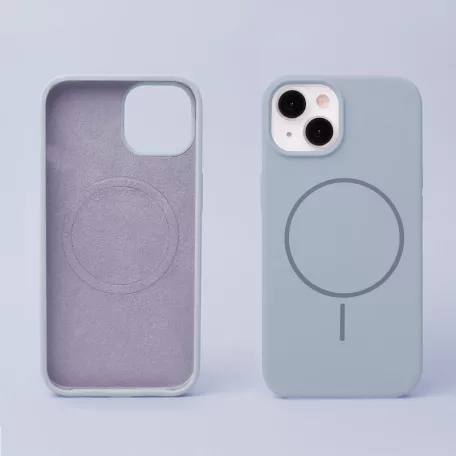 Silicon Thin Mag Apple iPhone 15 Pro (6.1) Magsafe TPU tok világoskék