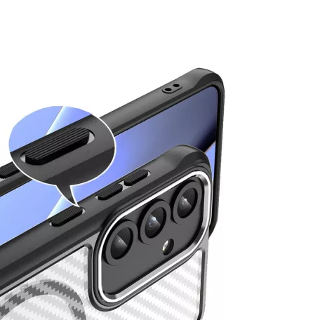 Defender Carbon Mag Samsung S931 Galaxy S25 mágneses tok fekete