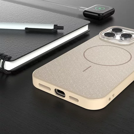 Glitter Thin Mag Apple iPhone 15 Pro (6.1) Magsafe TPU tok barna
