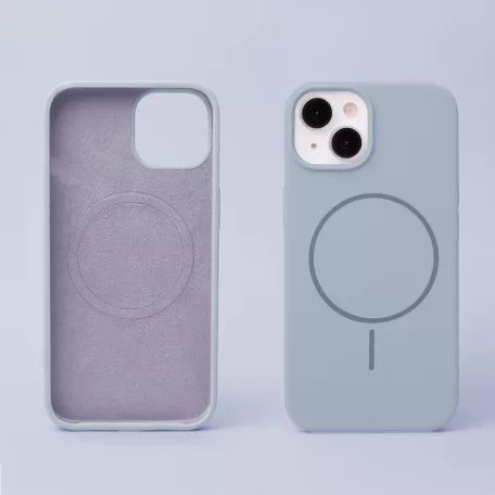 Silicon Thin Mag Apple iPhone 16e / 17e (6.1) Magsafe TPU tok világoskék
