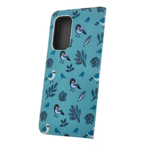 Smart Trendy - Samsung A546 Galaxy A54 5G (2023) oldalra nyíló mágneses könyv tok szilikon belsővel (Winter Birds)