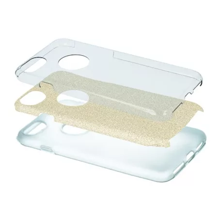 Glitter (3in1) - Samsung A256 Galaxy A25 5G arany szilikon tok