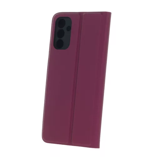 Smart Soft Samsung A057 Galaxy A05S oldalra nyíló mágneses könyv tok szilikon belsővel burgundi