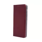 Smart magnet Apple iPhone 16 Pro (6.3) oldalra nyíló mágneses könyv tok szilikon belsővel burgundi