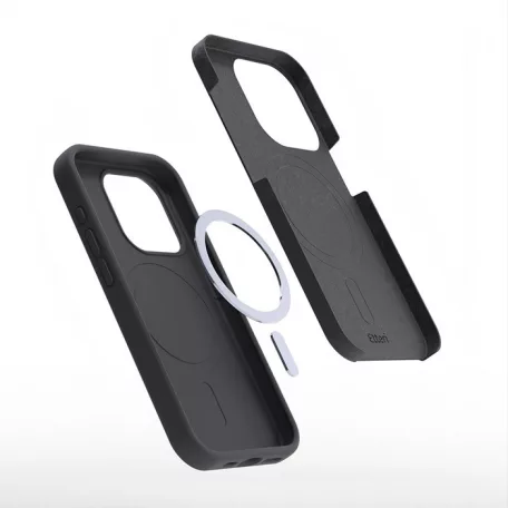 Etteri Silicone Apple iPhone 15 Pro Max (6.7) mágneses MagSafe tok (vezetéknélküli töltéshez) fekete