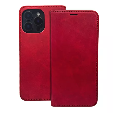 Smart Suede Honor 400 oldalra nyíló puha tapintású könyv tok, piros