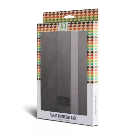 Univerzális 12-13" kinyitható műbőr tablet tok fekete - szürke